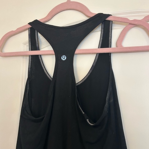 BUNDLE (2) Lululemon Black & Teal Razorback Tank Tops Size 6 - Picture 6 of 7